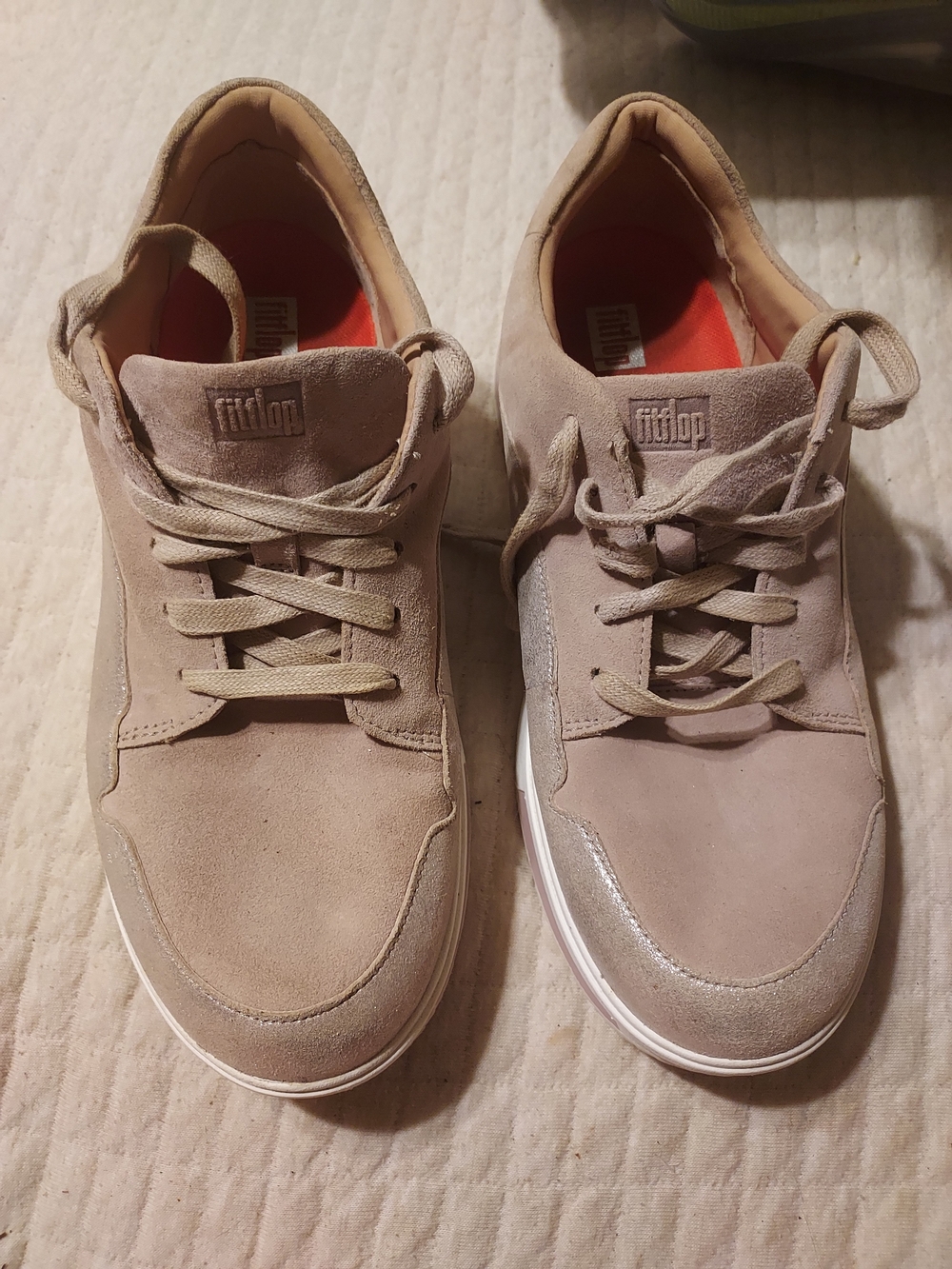 Fitflop Women’s Taupe Suede Lace-Up Sneakers